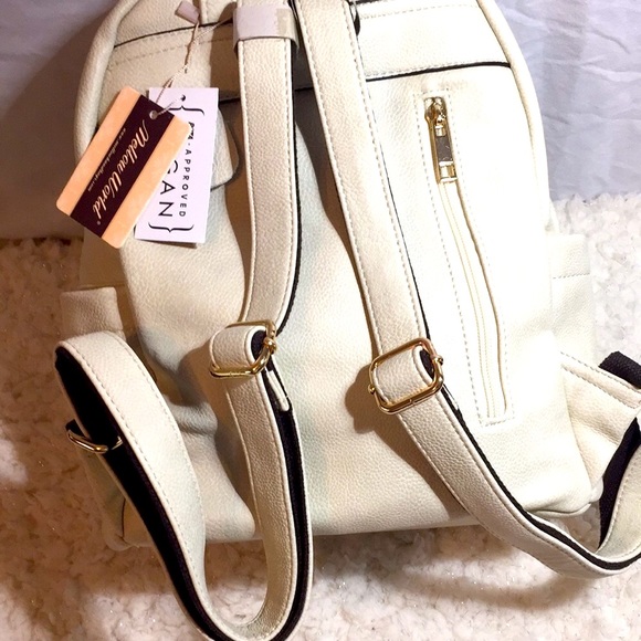 MELLOW WORLD VEGAN LEATHER LACEY BEIGE BACKPACK PURSE🎒 - Picture 11 of 13